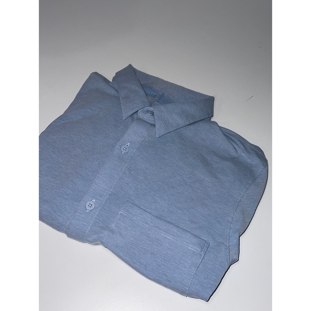 Lululemon Commission Long Sleeve Shirt Mens L Light Blue Button Down Preppy